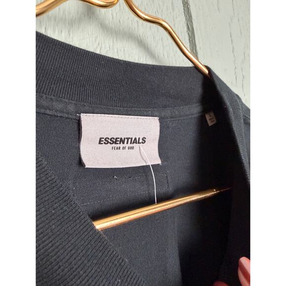 Fear Of God Essentials Crewneck Long Sleeve, Black Large - Picture 2 of 4